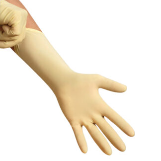 Long Cuff White Beige Latex Gloves (Bundle-10 Cartons)